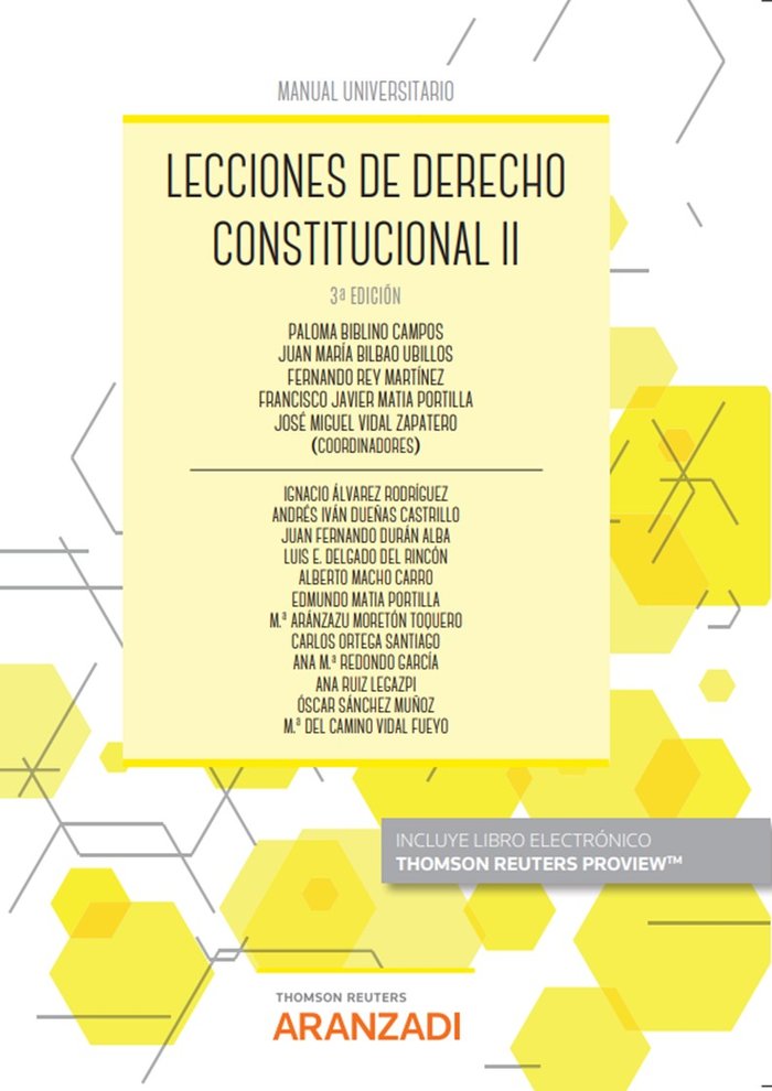 LECCIONES DE DERECHO CONSTITUCIONAL II 2022, de AA.VV. | portada del libro