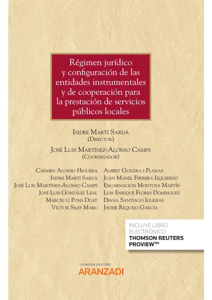 REGIMEN JURIDICO Y CONFIGURACION DE LAS ENTIDADES INSTRUMENT, de ISIDRE MARTI I SARDA | portada del libro