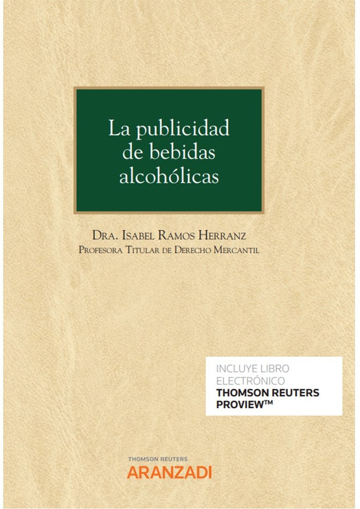 LA PUBLICIDAD DE BEBIDAS ALCOHOLICAS, de ISABEL RAMOS HERRANZ | portada del libro