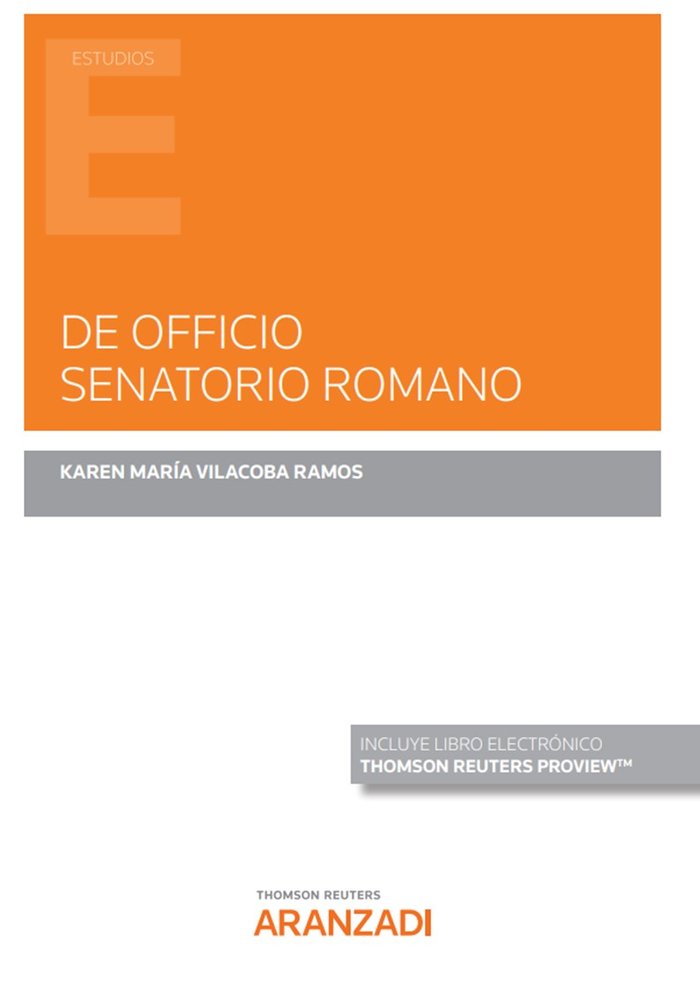 De officio senatorio romano (Papel e-book), de VILACOBA RAMOS, KAREN MARIA | portada del libro