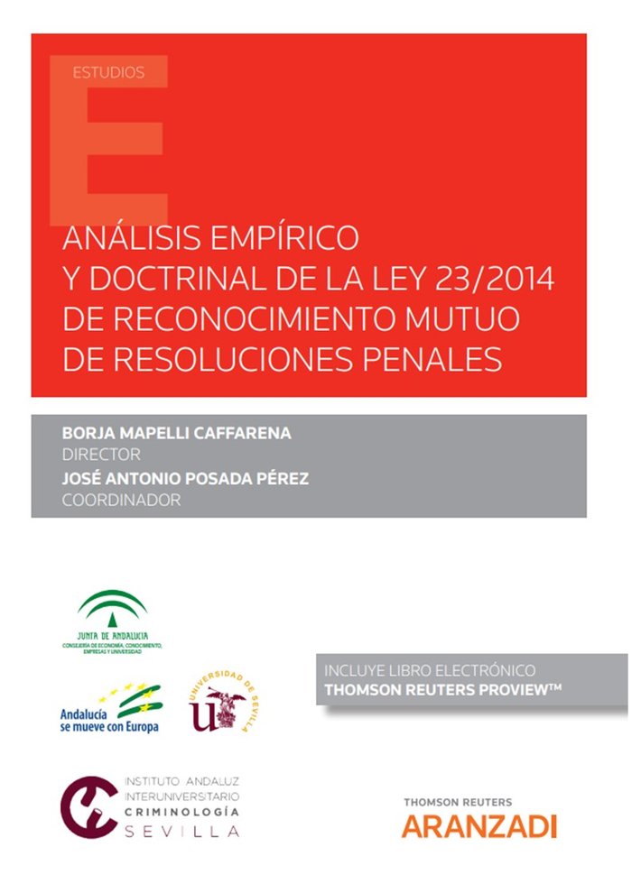 ANALISIS EMPIRICO Y DOCTRINAL DE LA LEY 23/2014 DE RECONOCIM, de MAPELLI CAFFARENA, BORJA | portada del libro