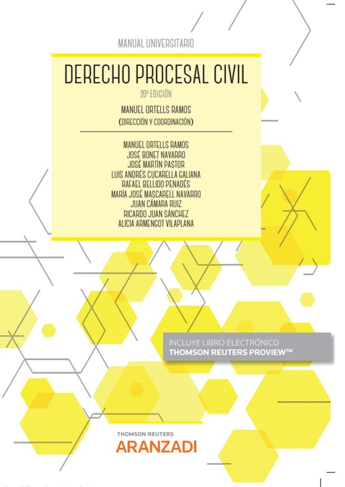 (22).DERECHO PROCESAL CIVIL, de ARMENGOT VILAPLANA, ALICIA | portada del libro