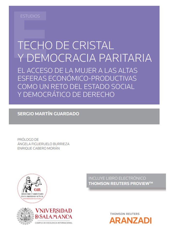 TECHO DE CRISTAL Y DEMOCRACIA PARITARIA, de MARTIN GUARDADO,SERGIO | portada del libro