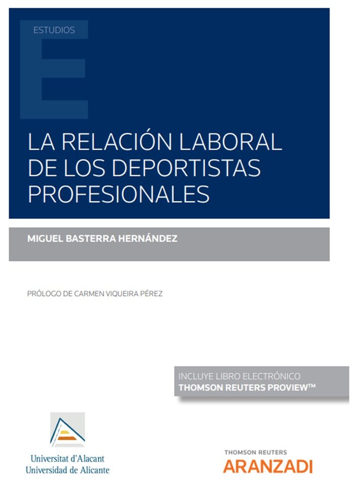 RELACION LABORAL DE LOS DEPORTISTAS, de BASTERRA HERNANDEZ,MIGUEL | portada del libro