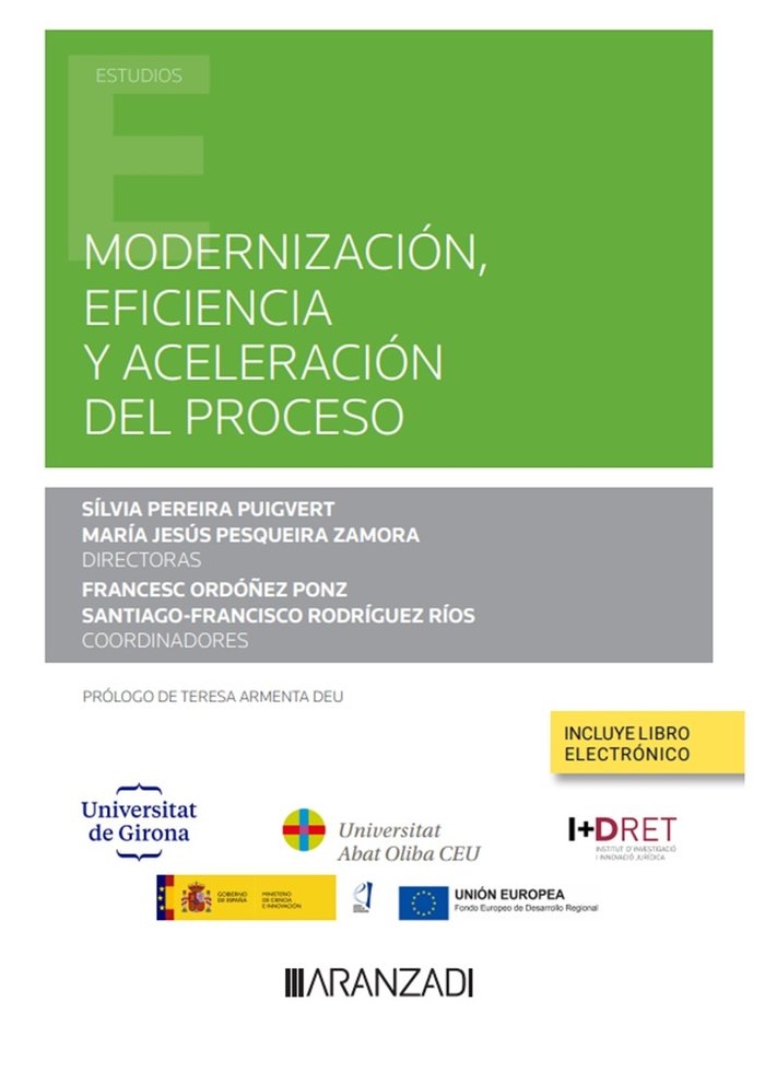 MODERNIZACION EFICIENCIA Y ACELERACION DEL PROCESO, de SILVIA PEREIRA PUIGVERT | portada del libro