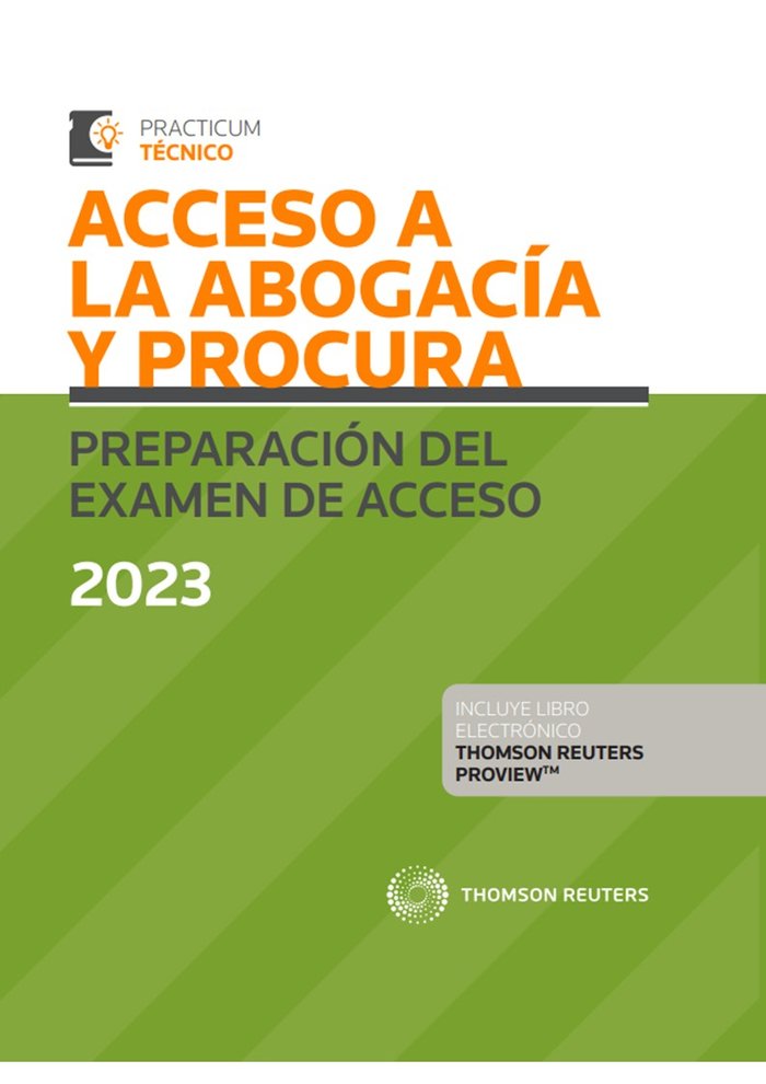 ACCESO A LA ABOGACIA Y PROCURA PREPARACION DEL EXAMEN DE ACC, de ALBERTO PALOMAR OLMEDA | portada del libro