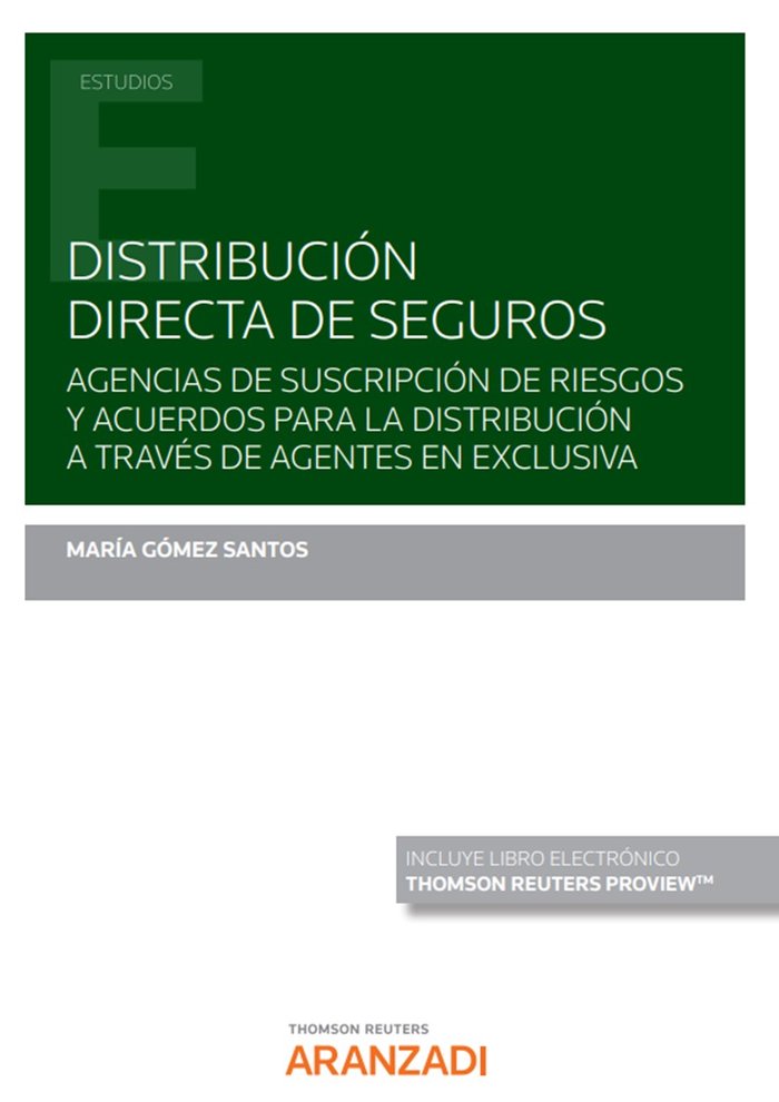 DISTRIBUCION DIRECTA DE SEGUROS, de GOMEZ SANTOS,MARIA | portada del libro
