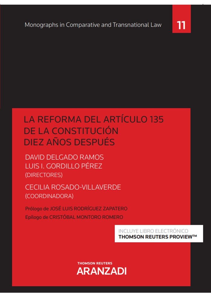 REFORMA DEL ARTICULO 135 DE LA CONSTITUCION DIEZ AÑOS DESPU, de ROSADO VILLAVERDE,CECILIA | portada del libro