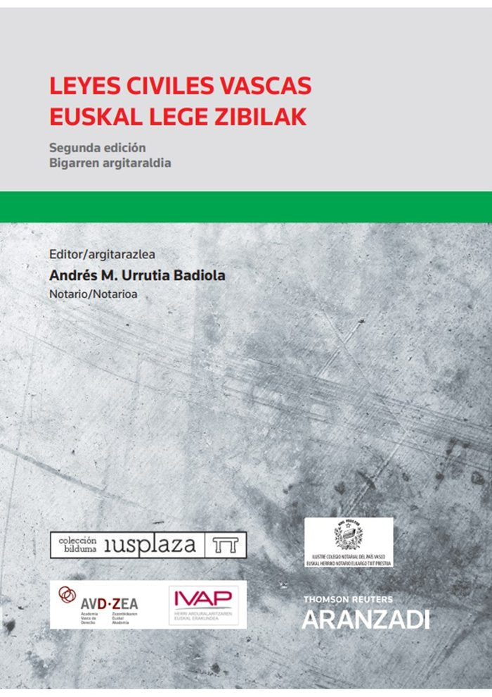 Leyes civiles vascas Euskal lege zibilak (Papel e-book), de URRUTIA BADIOLA,ANDRES MARIA | portada del libro