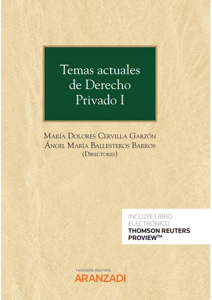Temas actuales de Derecho Privado I (Papel e-book), de ANGEL MARIA BALLESTEROS BARROS | portada del libro