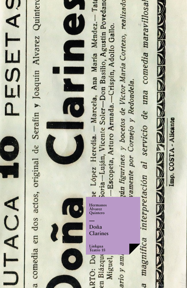 Doña Clarines, de Álvarez Quintero, Joaquín | portada del libro