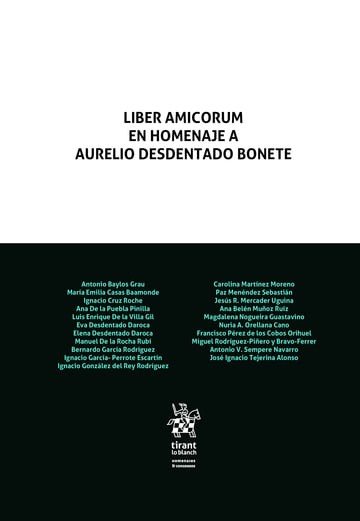 Liber Amicorum en homenaje a Aurelio Desdentado Bonete, de VILLA GIL | portada del libro
