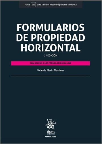 FORMULARIOS DE PROPIEDAD HORIZONTAL 2º ED | portada del libro