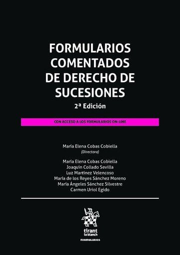 FORMULARIOS COMENTADOS DE DERECHO DE SUC | portada del libro