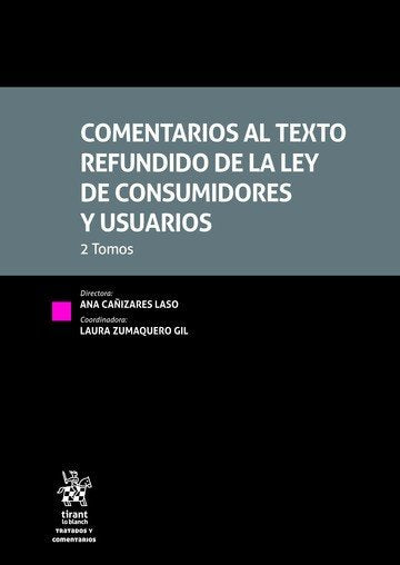 COMENTARIOS AL TEXTO REFUNDIDO DE 2 VOLUMENES | portada del libro