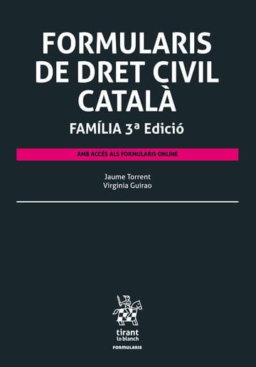 FORMULARIS DE DRET CIVIL CATALA FAMILIA 3ª EDICIO 2022, de TORRENT | portada del libro
