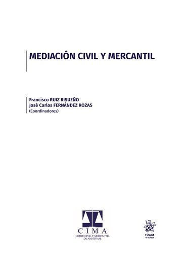 MEDIACION CIVIL Y MERCANTIL, de FRANCISCO RUIZ RISUEÑO | portada del libro
