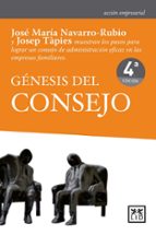 GﾉNESIS DEL CONSEJO (N.E.), de JOSE MARIA NAVARRO RUBIO SERRES | portada del libro