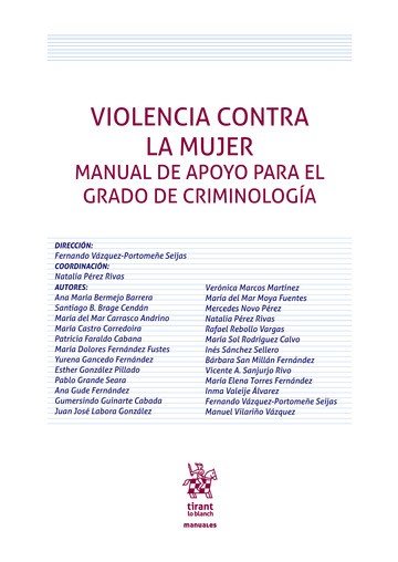 VIOLENCIA CONTRA LA MUJER MANUAL DE APOYO PARA EL GRADO DE, de FARALDO CABANA | portada del libro