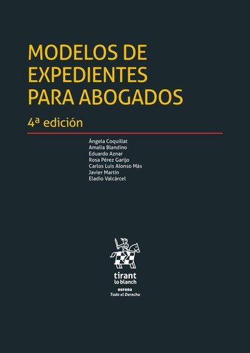 MODELOS DE EXPEDIENTES PARA ABOGADOS 4ª EDICION 2023, de MARTIN | portada del libro