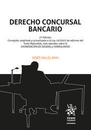 DERECHO CONCURSAL BANCARIO 3ª ED | portada del libro