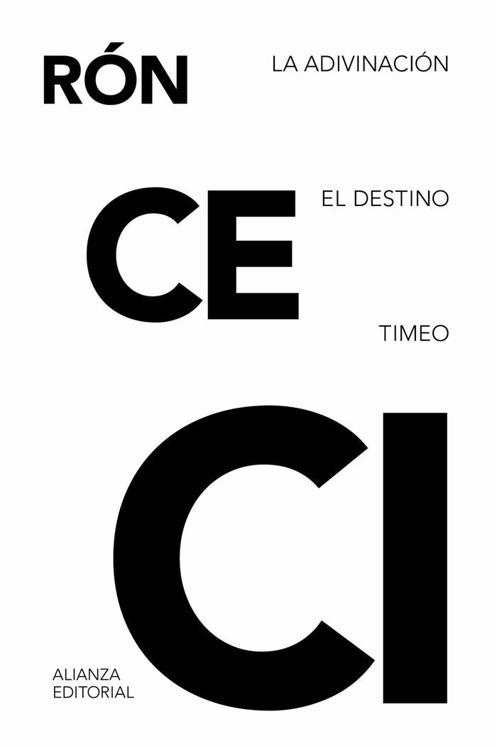 LA ADIVINACION EL DESTINO TIMEO, de CICERON | portada del libro