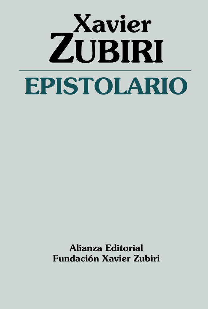 Epistolario, de ZUBIRI, XAVIER | portada del libro