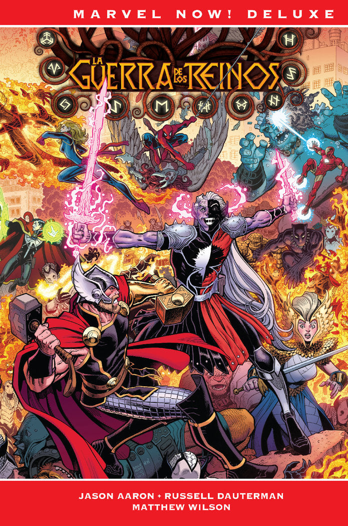 Marvel now! deluxe la guerra de los reinos, de RUSSELL DAUTERMAN#JASON AARON | portada del libro