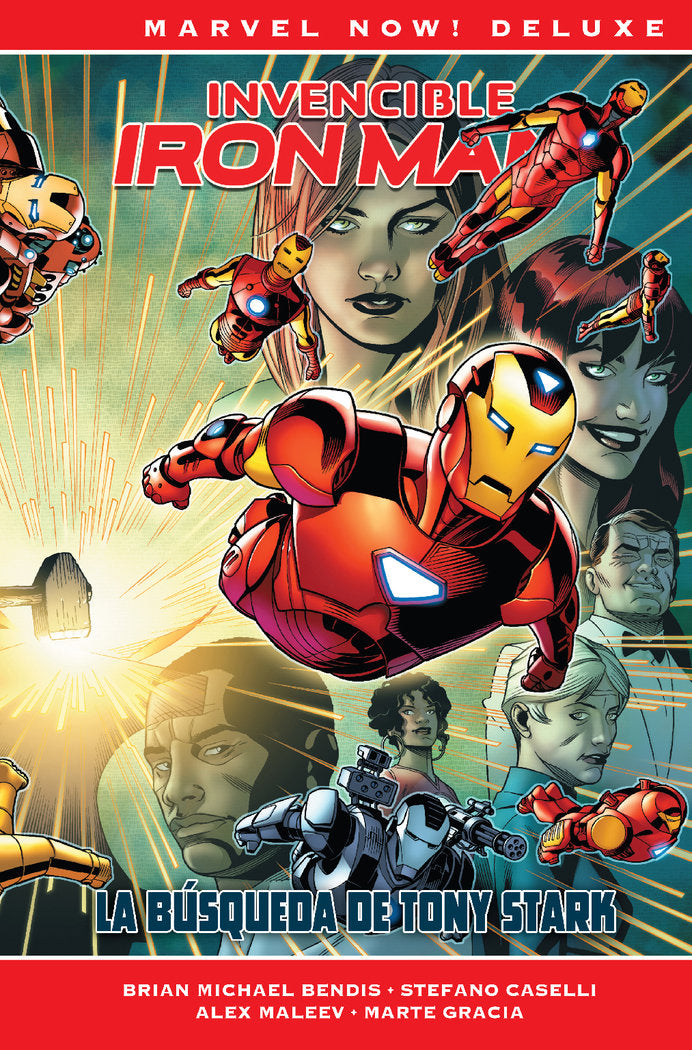 EL INVENCIBLE IRON MAN 5 LA BUSQUEDA DE TONY STARK, de BRIAN MICHAEL BENDIS | portada del libro