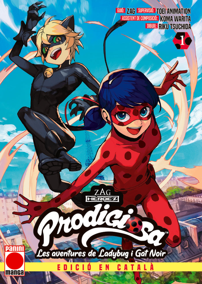PRODIGIOSA LES AVENTURES DE LADYBUG I GAT NOIR, de KOMA WARITA | portada del libro