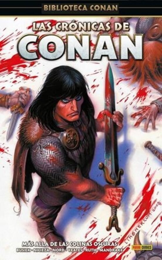 LAS CRONICAS DE CONAN 1 BAJO LOS CERROS SOMBRIOS, de KURT BUSIEK | portada del libro
