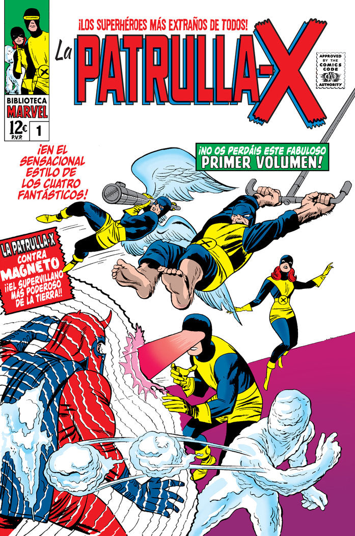 BIBLIOTECA MARVEL LA PATRULLA-X 1. 1963-64: THE X-MEN 1-6 USA, de JACK KIRBY | portada del libro