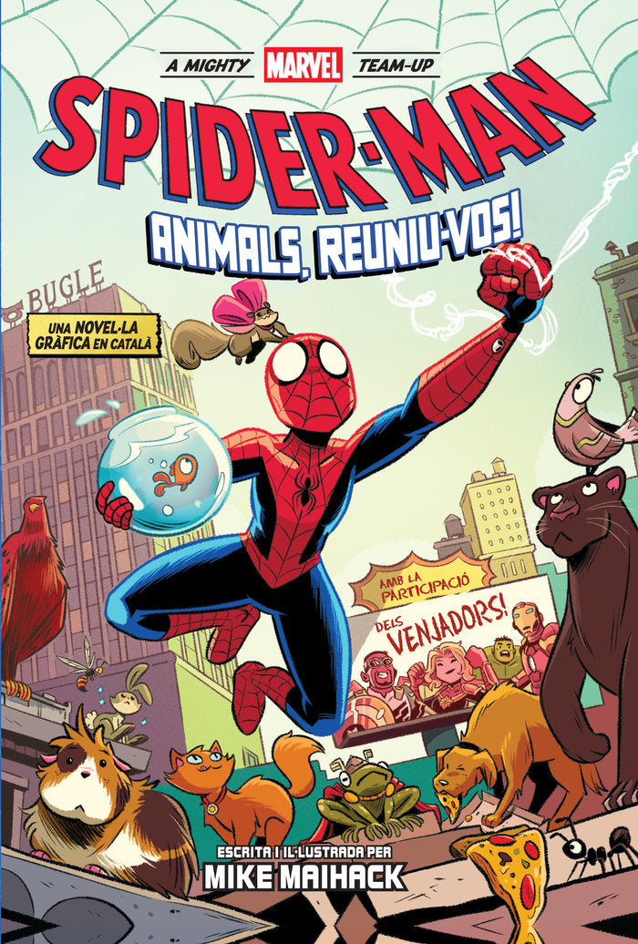 MMTP1 CAT SPIDERMA ANIMALS REUNIU-VOS, de MIKE MAIHACK | portada del libro