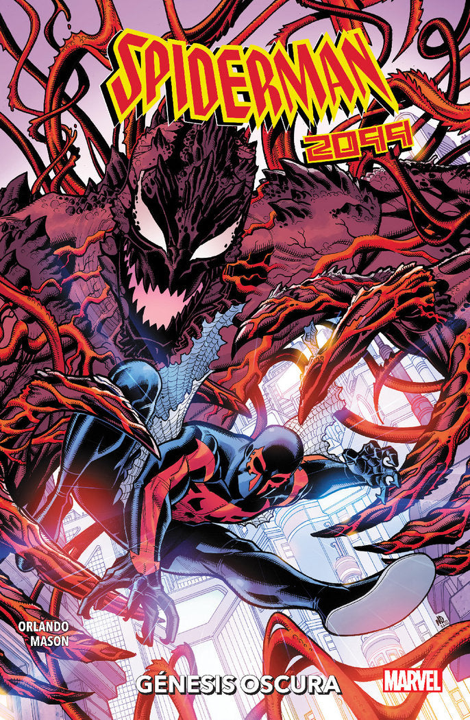 SPIDERMAN 2099 V1 GENESIS OSCURA, de JUSTIN MASON | portada del libro