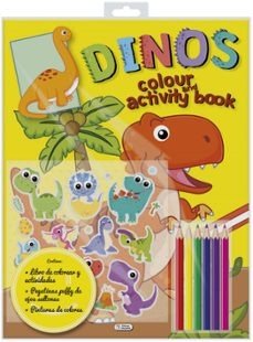 COLOUR AND ACTIVITY BOOK - DINOS | portada del libro