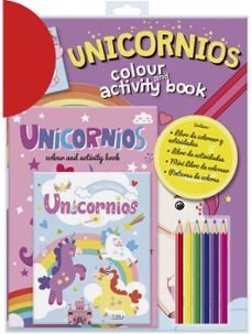 UNICORNIOS COLOUR AND ACTIVITY BOOK | portada del libro