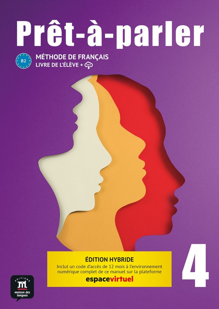 PRET-A-PARLER 4 ED HYBRIDE LIVRE DE L'ELEVE, de BIRAS, PASCAL | portada del libro