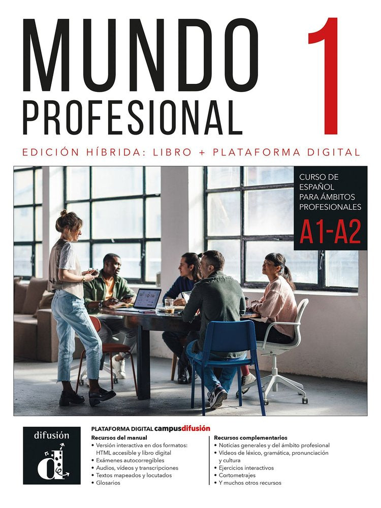 MUNDO PROFESIONAL 1 ED. HIBRIDA ESTUDIANTES, de DIAZ GUTIERREZ, EVA | portada del libro