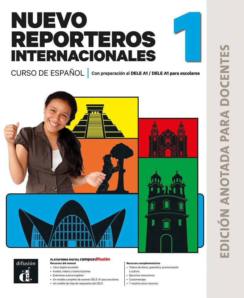 NUEVO REPORTEROS INTERNACIONALES 1 ED. ANOTADA PARA DOCENTES, de BALLESTEROS, GEMA | portada del libro