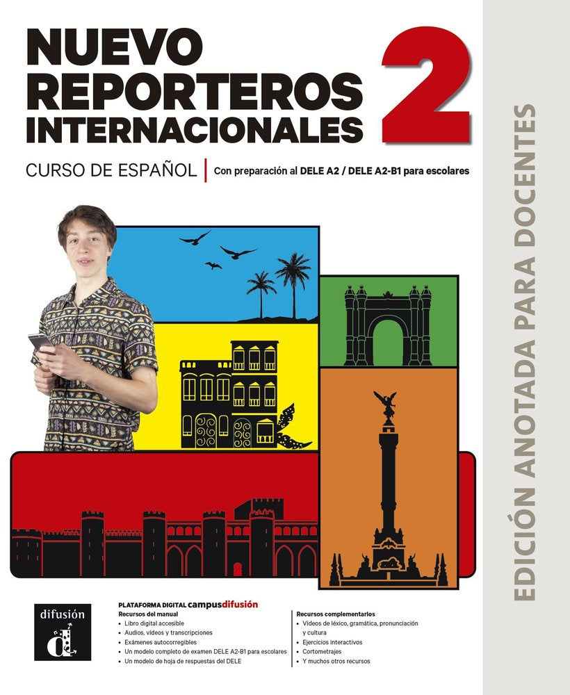 NUEVO REPORTEROS INTERNACIONALES 2 ED.ANOTADA PARA DOCENTES, de SELVAS, CRISTIAN | portada del libro