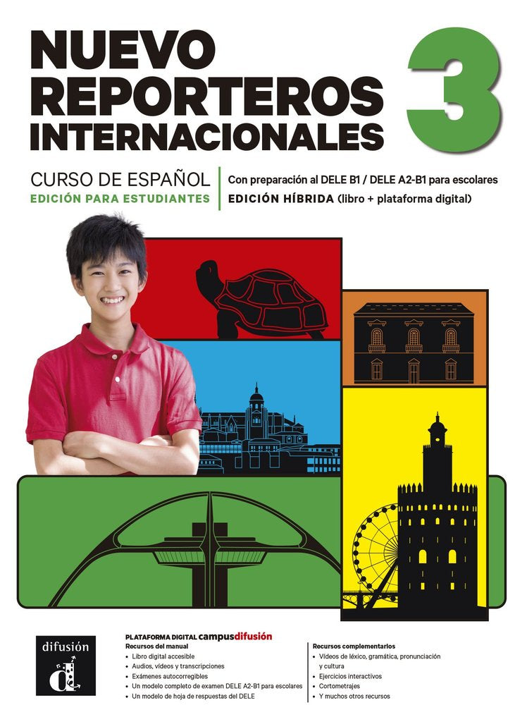 NUEVO REPORTEROS INTERNACIONALES 3 ED. HIBRIDA ESTUDIANTES, de SELVAS, CRISTIAN | portada del libro