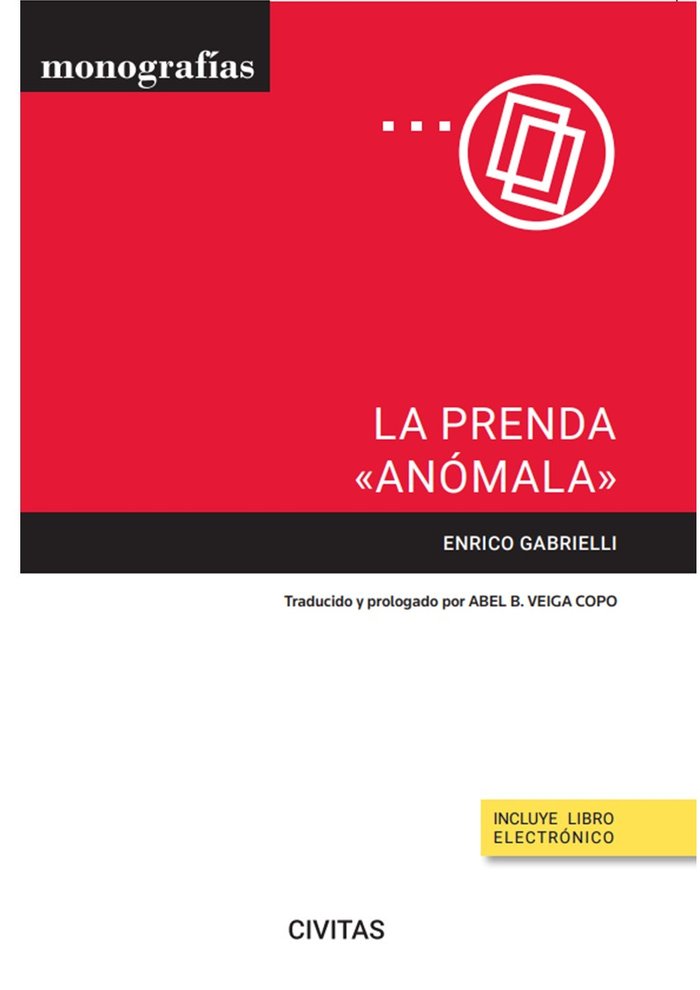 LA PRENDA ANOMALA, de ENRICO GABRIELLI | portada del libro
