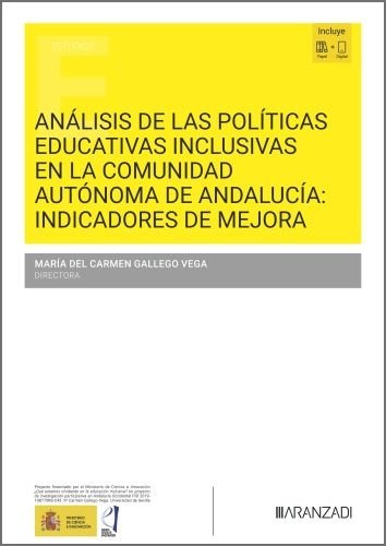 ANALISIS DE LAS POLITICAS EDUCATIVAS INCLUSIVAS EN COMUNIDA, de MARIA DEL CARMEN GALLEGO VEGA | portada del libro