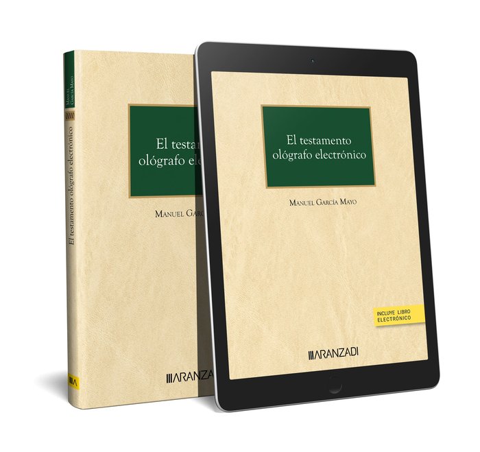 TESTAMENTO OLOGRAFO ELECTRONICO, de MANUEL GARCIA MAYO | portada del libro