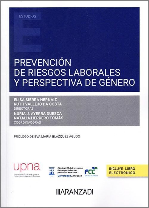 PREVENCION DE RIESGOS LABORALES Y PERSPECTIVA DE GENERO, de ELISA SIERRA HERNAIZ | portada del libro