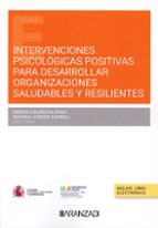 INTERVENCIONES PSICOLOGICAS POSITIVAS, de Marisa Salanova | portada del libro