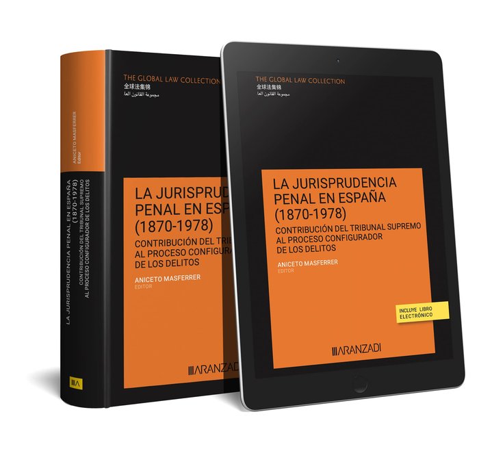 JURISPRUDENCIA PENAL EN ESPAÑA (1870-1978), de ANICETO MASFERRER | portada del libro