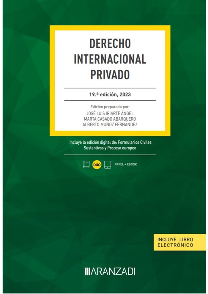 Derecho Internacional Privado (Papel e-book) | portada del libro