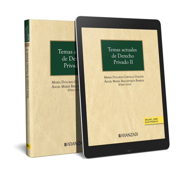 TEMAS ACTUALES DE DERECHO PRIVADO II, de ANGEL MARIA BALLESTEROS BARROS | portada del libro