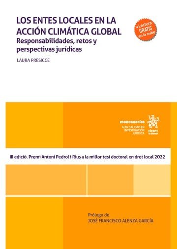LOS ENTES LOCALES EN LA ACCION CLIMATICA GLOBAL RESPONSABIL, de PRESICCE | portada del libro